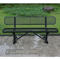 6 Ft. Outdoor Steel Bench With Backrest