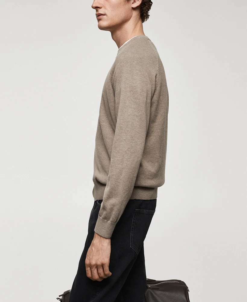 Mango Men's Fine-Knit Cotton Sweater