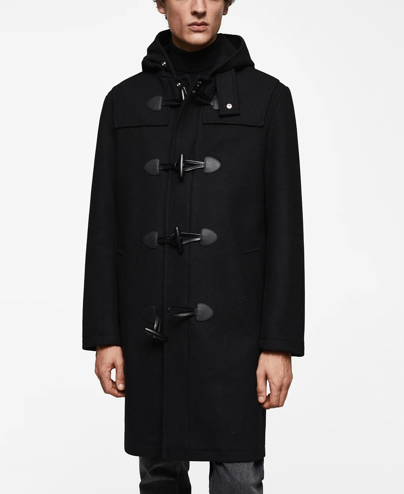 Mango Men's Wool Hooded Coat