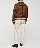 Mango Men's Shearling-Lined Jacket