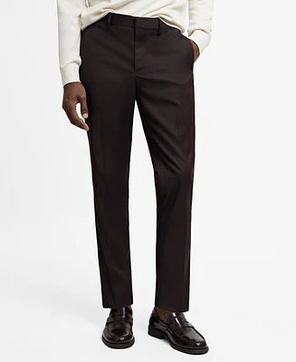 Mango Men's Stretch Fabric Super Slim-Fit Suit Pants