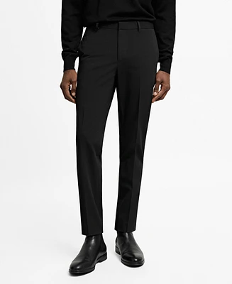 Mango Men's Stretch Fabric Super Slim-Fit Suit Pants