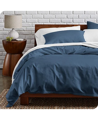 Bare Home Organic Cotton Percale Duvet Cover Set Full/Queen