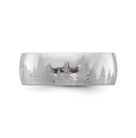 Chisel Stainless Steel Laser Tree Design Band Ring