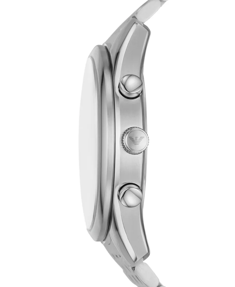 Emporio Armani Men's Chronograph Stainless Steel Bracelet Watch 41mm - Silver