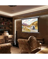 Instahibit 72" 16:9 4K Manual Projection Screen Pull Down Projector Home Movie