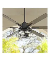 60" Expedition Modern Industrial Indoor Ceiling Fan with Led 3