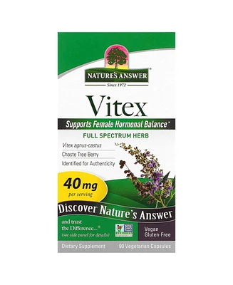 Nature's Answer Vitex Agnus-Castus Chaste Tree Berry 40 mg - 90 Vegetarian Capsules