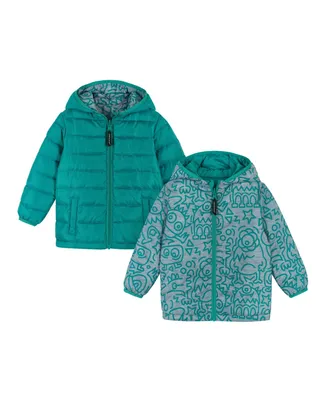 Andy & Evan Toddler Boys Toddler/Child Reversible Puffer Jacket