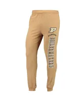 Men's Concepts Sport Gold, Heather Charcoal Purdue Boilermakers Meter Long Sleeve Hoodie T-shirt and Jogger Pajama Set