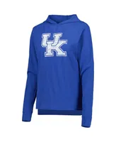 Women's Concepts Sport Heathered Royal Distressed Kentucky Wildcats Long Sleeve Hoodie T-shirt and Pants Sleep Set