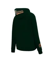 Women's Pro Standard Green Minnesota Wild Classic Chenille Pullover Hoodie