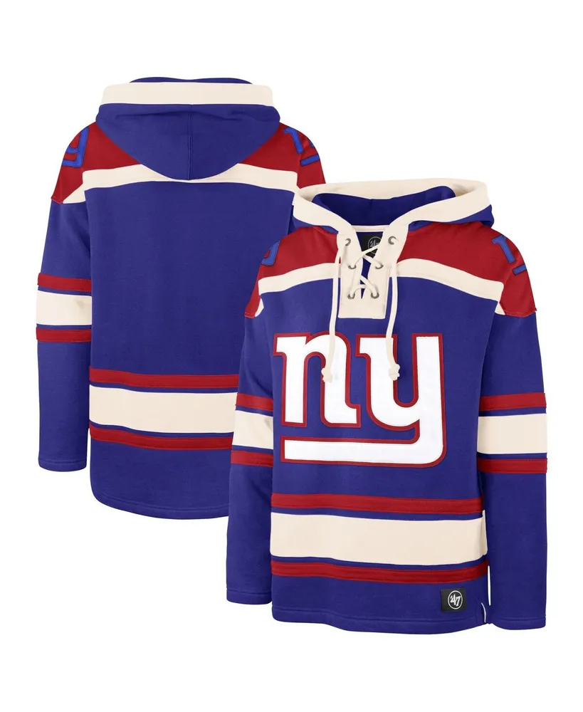 47 Brand Men's '47 Brand Royal New York Giants Big and Tall Superior Lacer  Pullover Hoodie