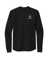 Men's Dunbrooke Black New Orleans Saints Cavalier Long Sleeve T-shirt