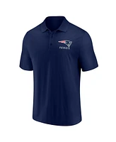 Men's Fanatics White, Navy New England Patriots Lockup Two-Pack Polo Shirt Set