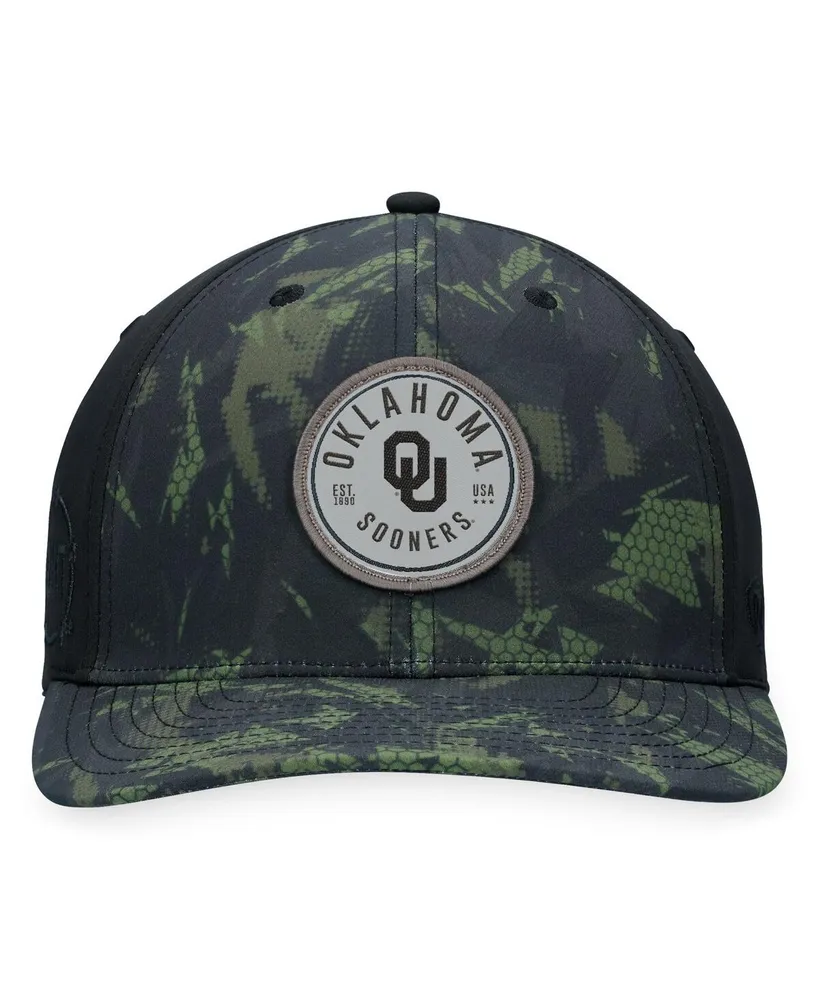 Men's Top of the World Black Oklahoma Sooners Oht Military-Inspired Appreciation Camo Render Flex Hat