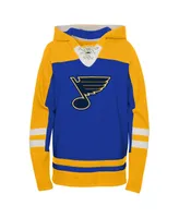 Big Boys Blue St. Louis Blues Ageless Revisited Lace-Up V-Neck Pullover Hoodie