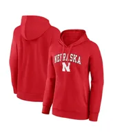 Women's Fanatics Scarlet Nebraska Huskers Evergreen Campus Pullover Hoodie