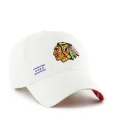 Women's '47 Brand White Chicago Blackhawks Confetti Clean Up Adjustable Hat