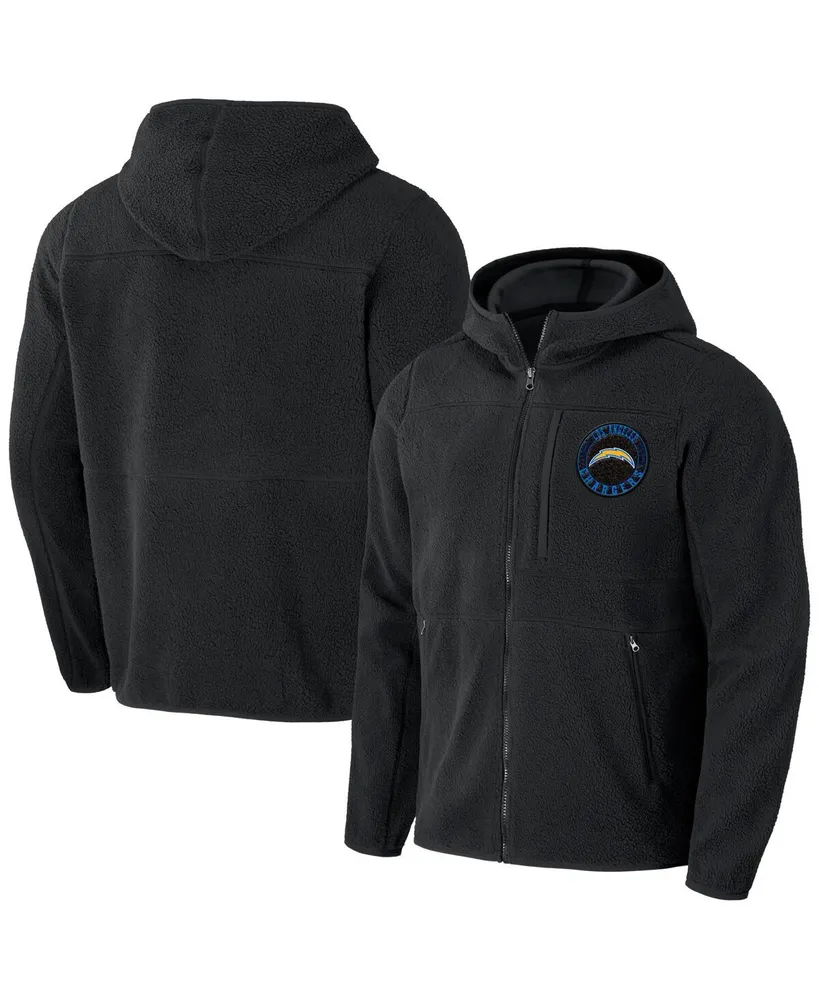 Men's Nfl x Darius Rucker Collection by Fanatics Black Los Angeles Chargers Sherpa Full-Zip Hoodie