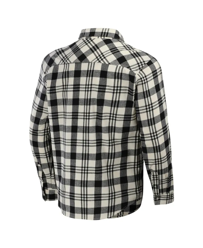 Men's Darius Rucker Collection by Fanatics Black Chicago White Sox Plaid Flannel Button-Up Shirt