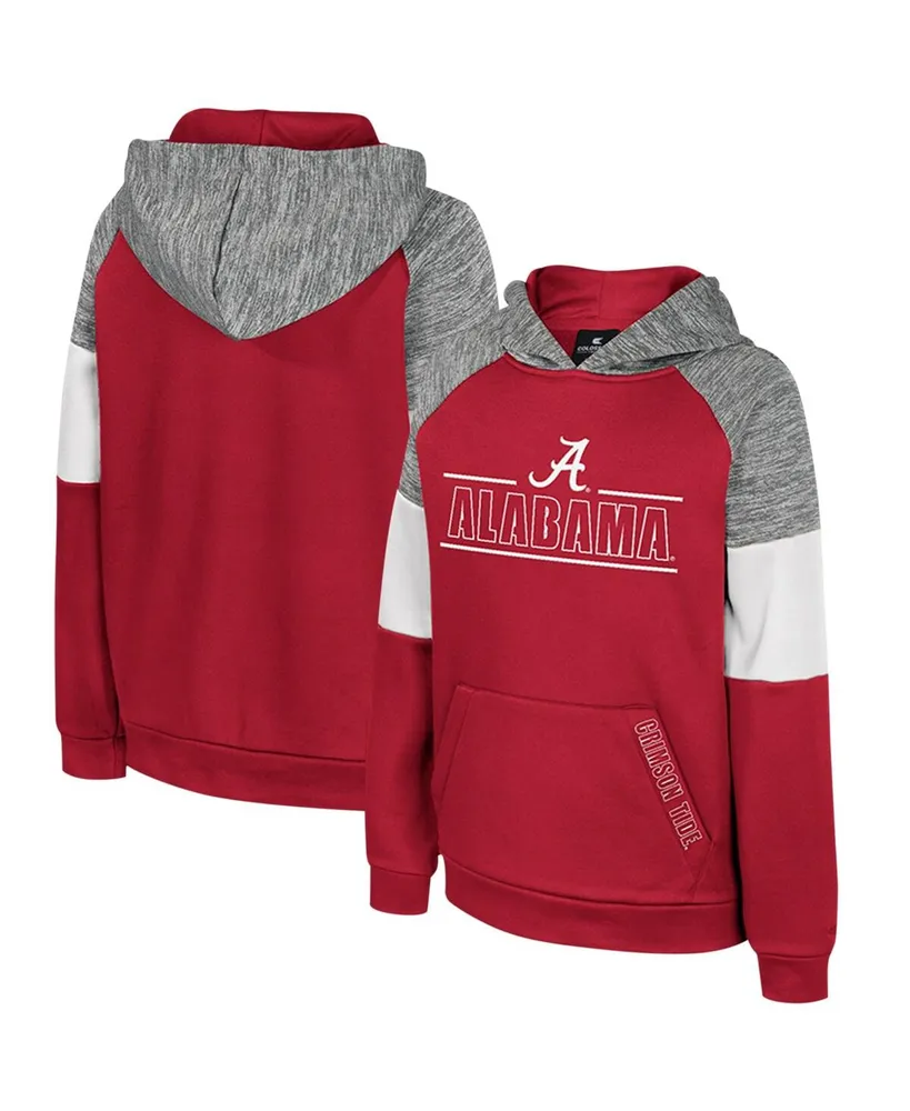 Big Boys Colosseum Crimson Alabama Tide Live Hardcore Raglan Pullover Hoodie