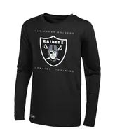 Men's Black Las Vegas Raiders Side Drill Long Sleeve T-shirt