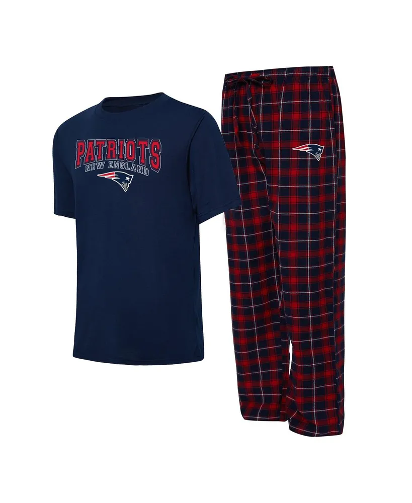 Men's Concepts Sport Navy, Red New England Patriots Arctic T-shirt and Pajama Pants Sleep Set