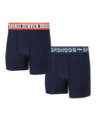 Men's Concepts Sport Denver Broncos Gauge Knit Boxer Brief Two-Pack