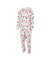 Men's Concepts Sport White Atlanta Falcons Allover Print Docket Union Full-Zip Hooded Pajama Suit