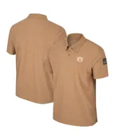 Men's Colosseum Khaki Auburn Tigers Oht Military-Inspired Appreciation Cloud Jersey Desert Polo Shirt
