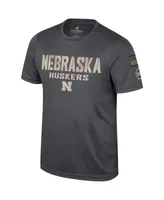 Men's Colosseum Charcoal Nebraska Huskers Oht Military-Inspired Appreciation T-shirt