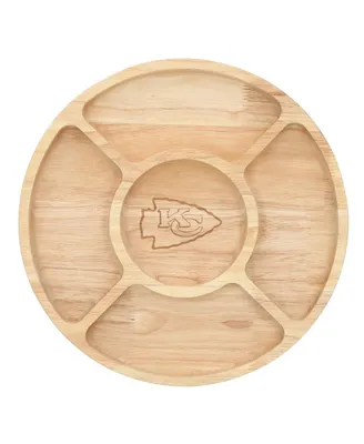The Memory Company Kansas City Chiefs Wood Chip and Dip Serving Tray