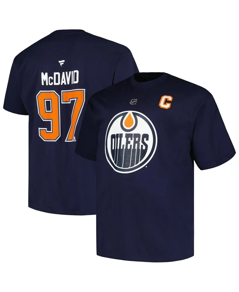 Men's Profile Connor McDavid Navy Edmonton Oilers Big and Tall Name Number T-shirt