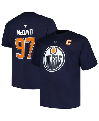Men's Profile Connor McDavid Navy Edmonton Oilers Big and Tall Name Number T-shirt