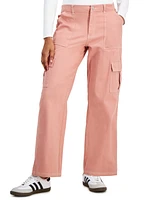 Ultra Flirt Juniors' Wide-Leg Comfort Fit Cargo Utility Pants