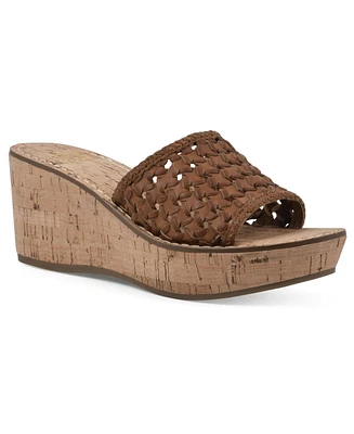 White Mountain Women's Charges Platform Slide Wedge Sandals