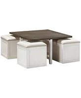 Dawnwood 40" Wood Square Cocktail Nesting Table, Created for Macy's