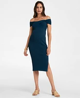 Seraphine Women's Off-The-Shoulder Knitted Maternity Dress