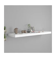 Floating Wall Shelf White 35.4"x9.3"x1.5" Mdf