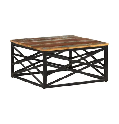 Coffee Table 26.8"x26.8"x13.8" Solid Reclaimed Wood