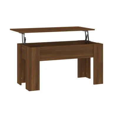 Coffee Table Brown Oak 39.8"x19.3"x20.5" Engineered Wood