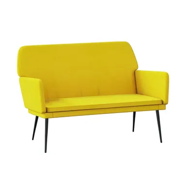 Bench Yellow 42.5"x31.1"x31.1" Velvet