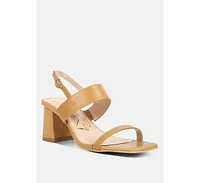 Womens Kirk Elasticated Gussets Block Heel Sandals