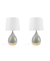 510 Design Liora 2-Tone Ceramic Table Lamp, Set of 2