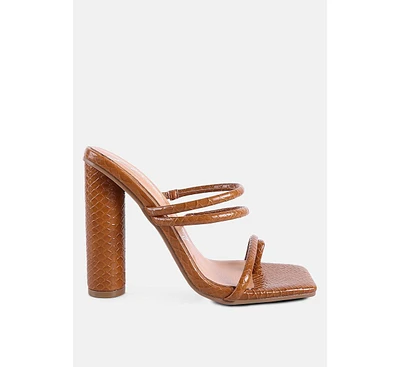 Women's Dandelion High Block Heeled Croc Sandals