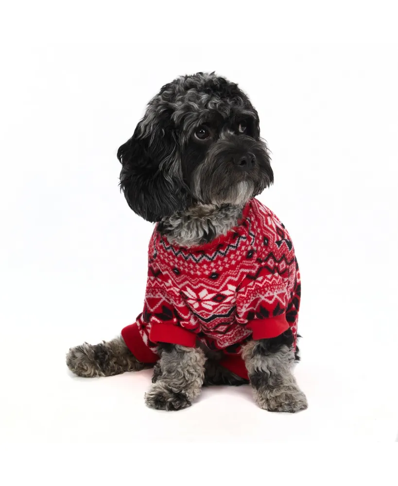 Hotel Doggy Cozy Plush Holiday Print Onesie Dog