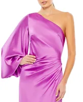 Women's Ieena Satin Puff Sleeve Gown