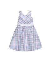 Hope & Henry Girls' Sleeveless Special Occasion Party Dress with Cross Back Detail