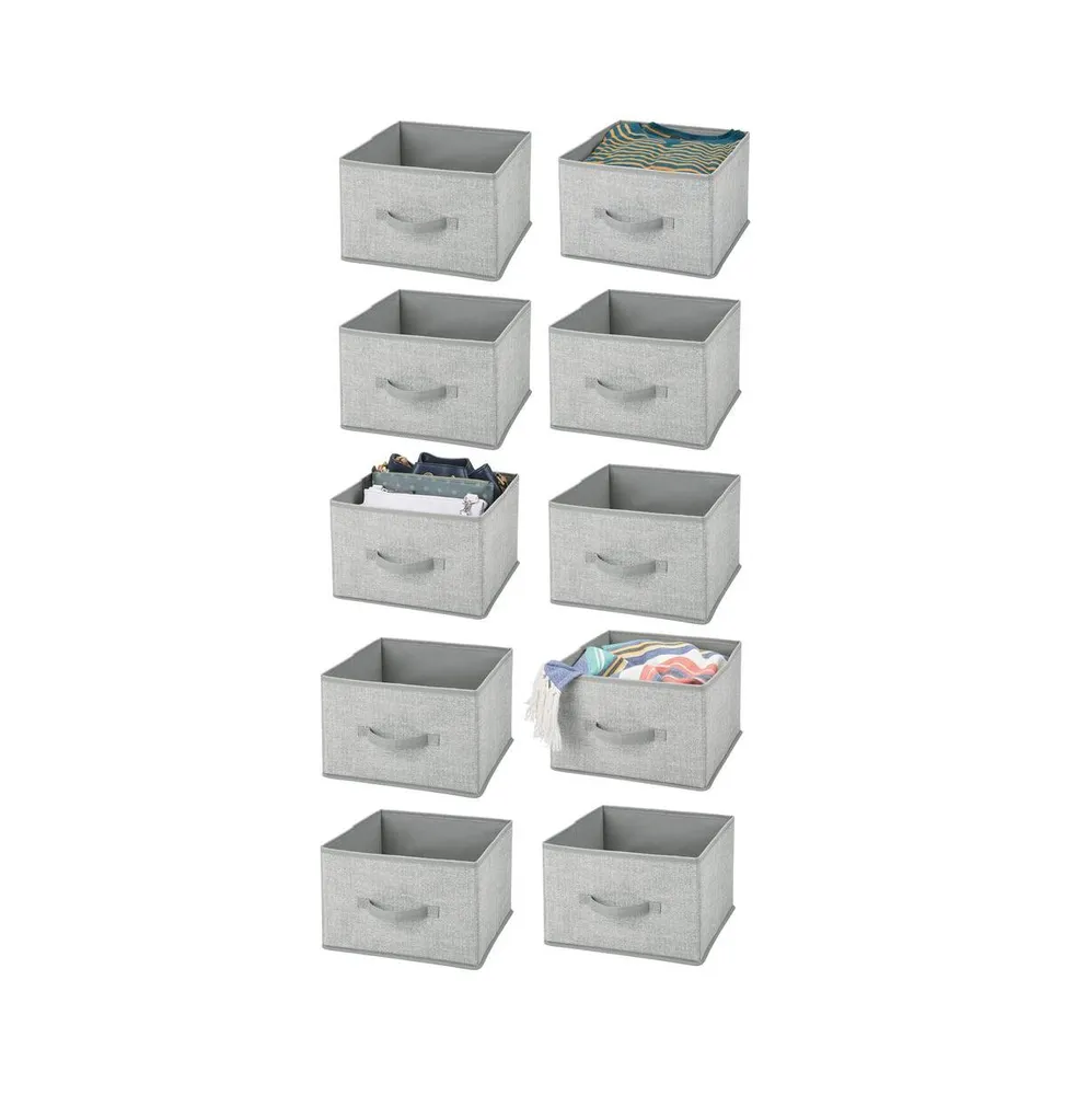 MDesign Foldable Fabric Bin for Cube Organizer - 10 Pack